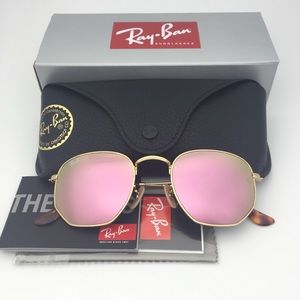 RB3548-N 001/Z2 Gold-Pink Hexagonal Sunglasses